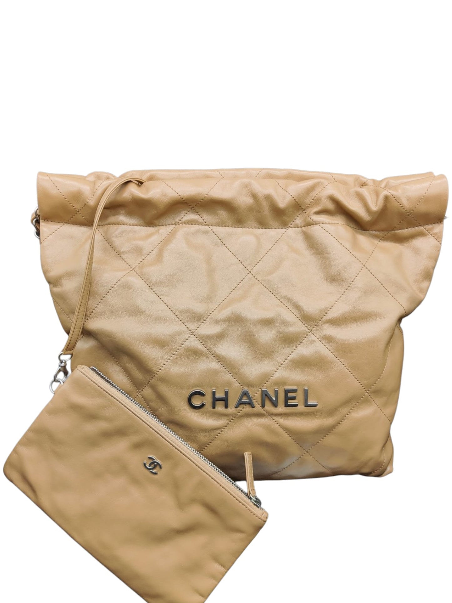 Chanel Hobo 22 Small Brown Calfskin SHW 22K