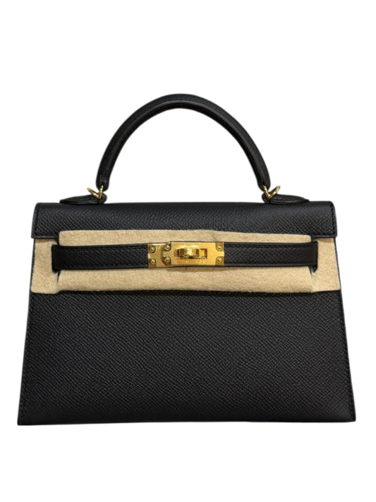 Hermes Kelly Sellier 20 Noir Epsom GHW