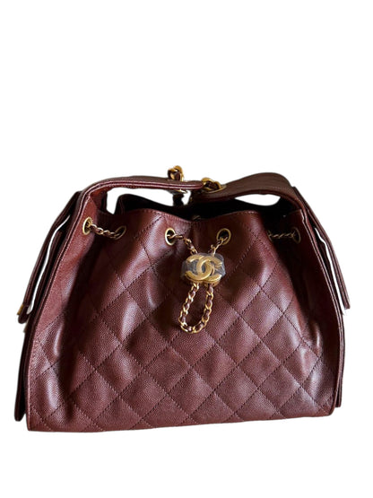 Chanel Hobo 25 Small Brown Caviar AGHW