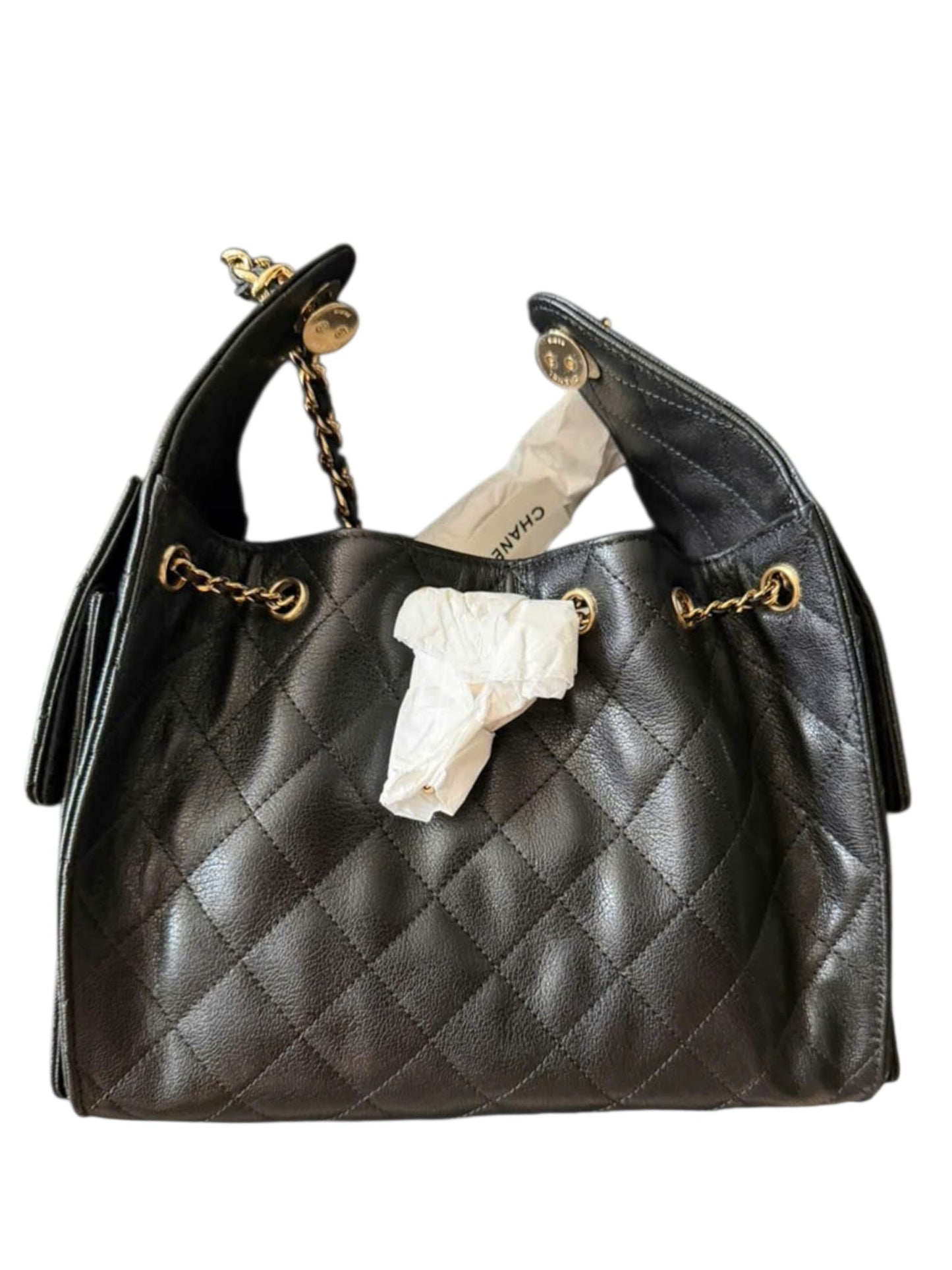 Chanel Hobo 25 Small Black Calfskin GHW