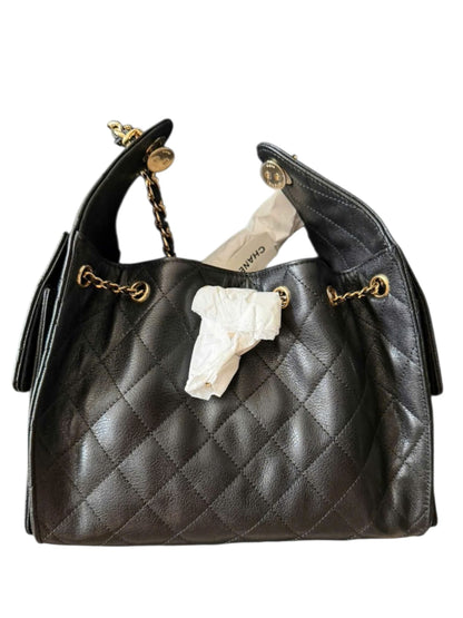 Chanel Hobo 25 Small Black Calfskin GHW