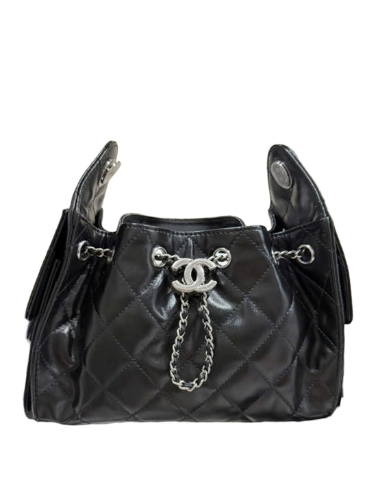 Chanel Hobo 25 Mini Black Calfskin RHW