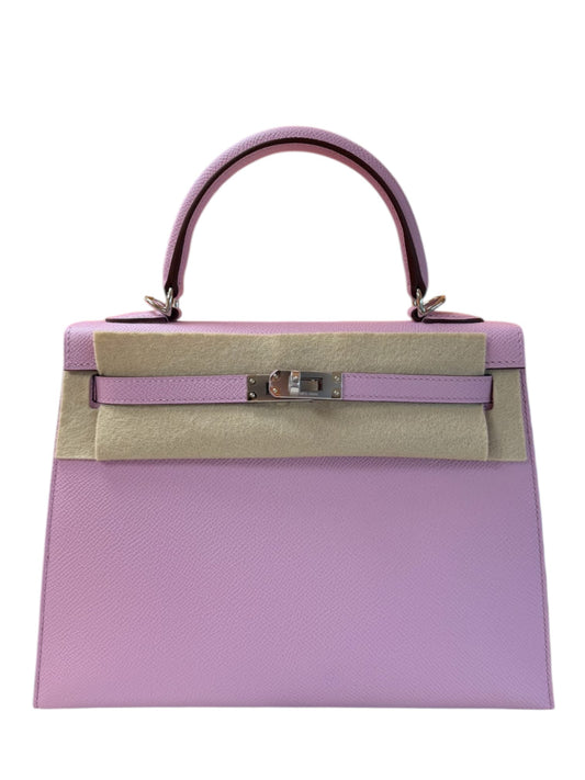 Hermes Kelly Sellier 25 Mauve Sylvestre Epsom PHW