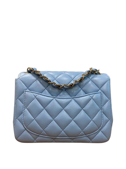 Chanel Square Mini Blue Lambskin LGHW