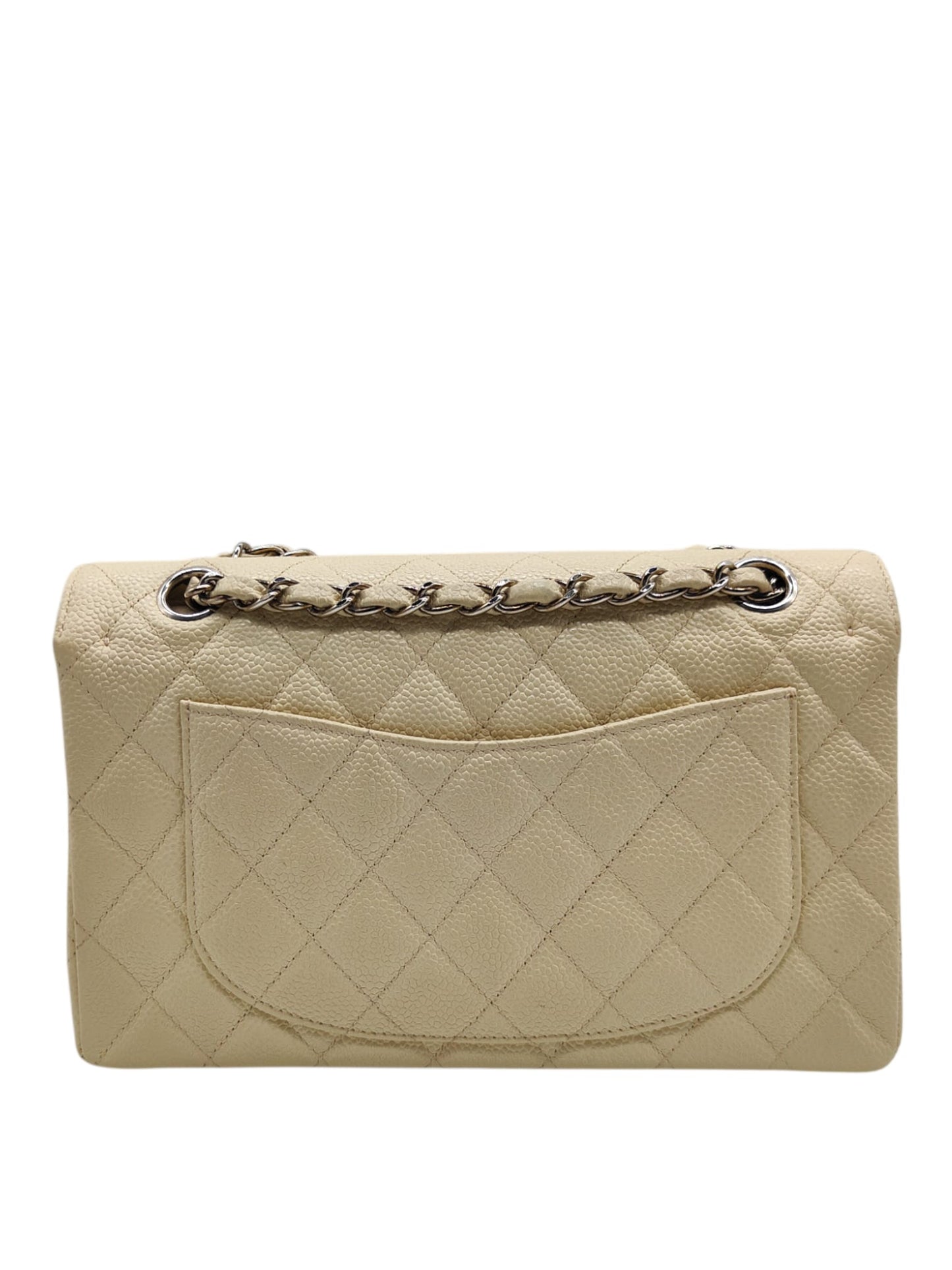 Chanel Classic Vintage Small Beige Caviar SHW