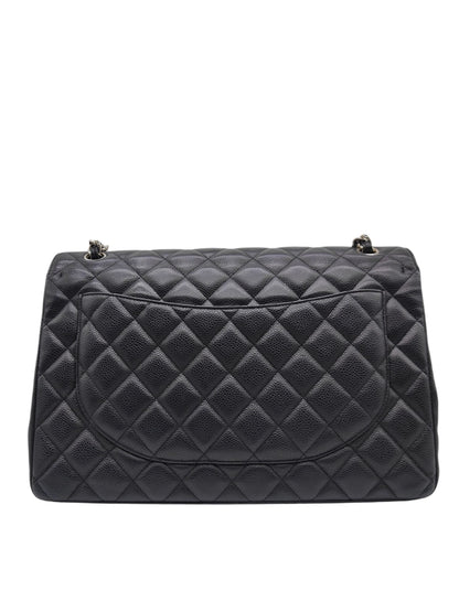 Chanel Classic Maxi Black Caviar SHW