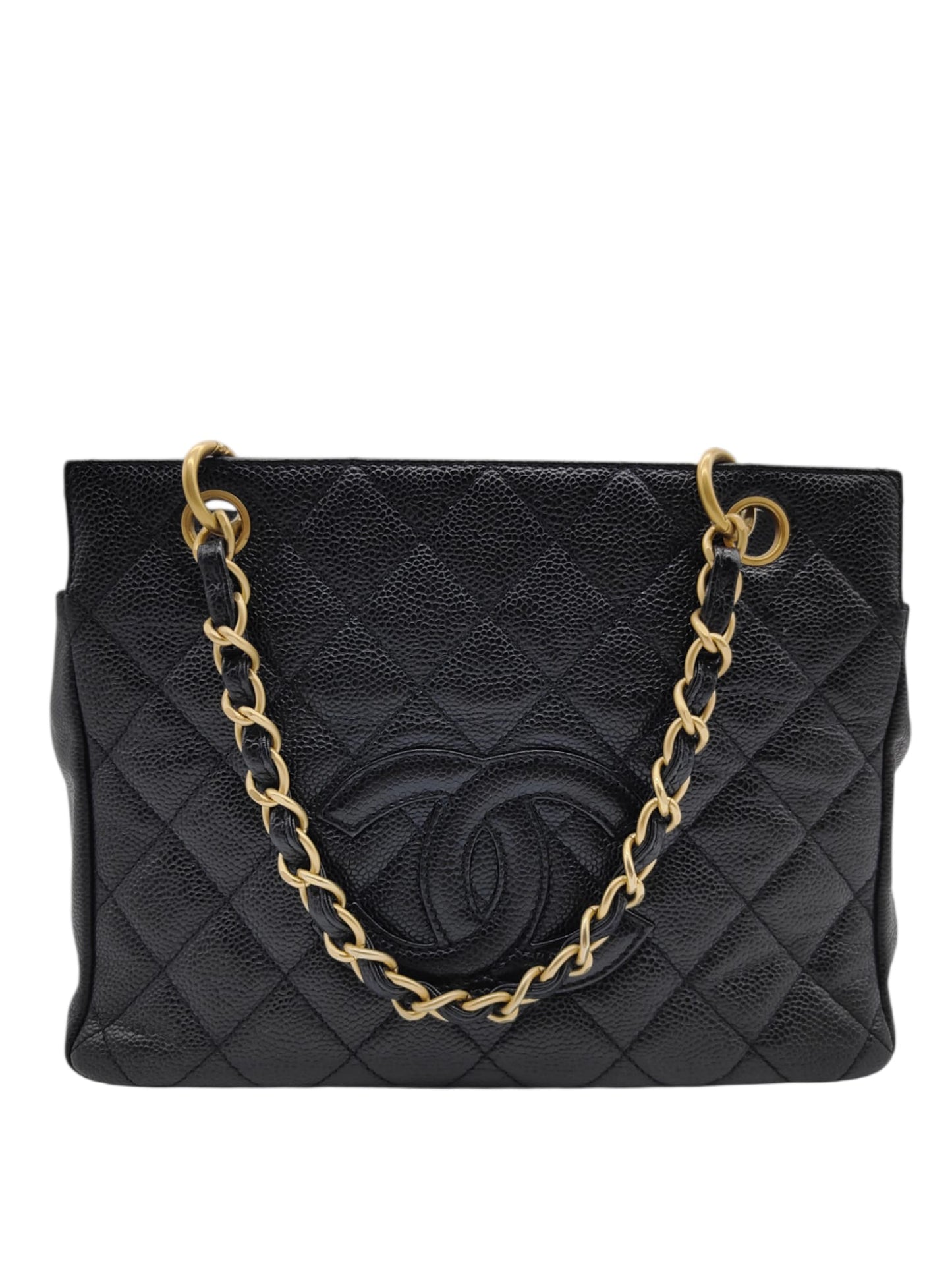 Chanel PST Vinage Black Caviar Antique GHW
