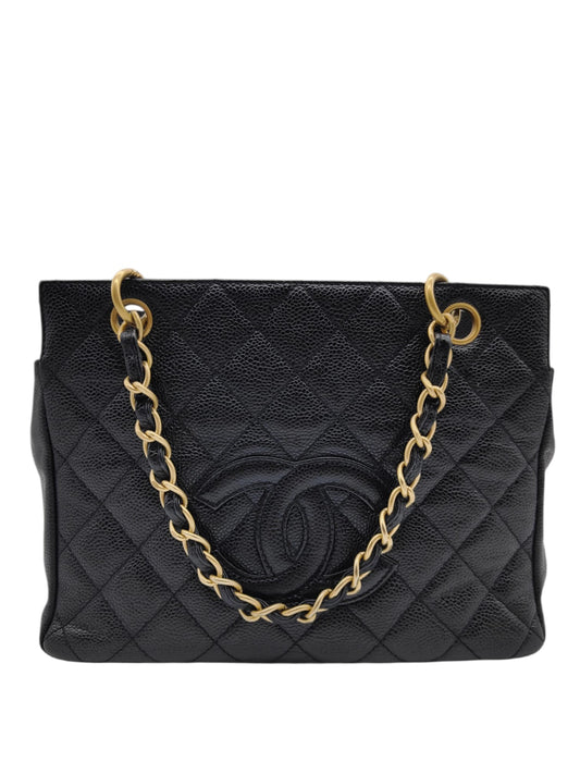 Chanel PST Vinage Black Caviar Antique GHW