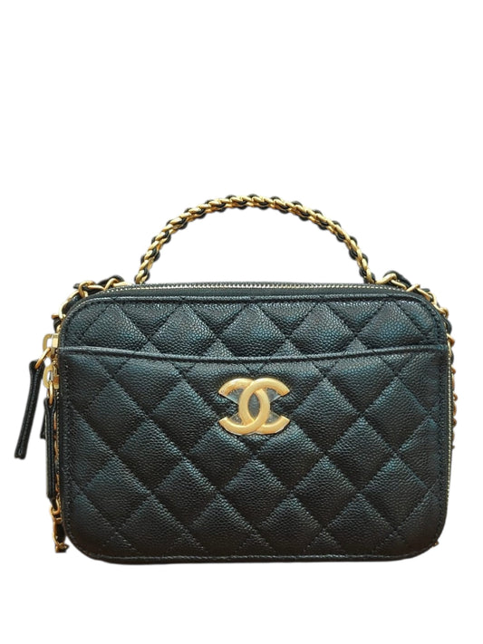 Chanel Vanity Handle Black Caviar AGHW
