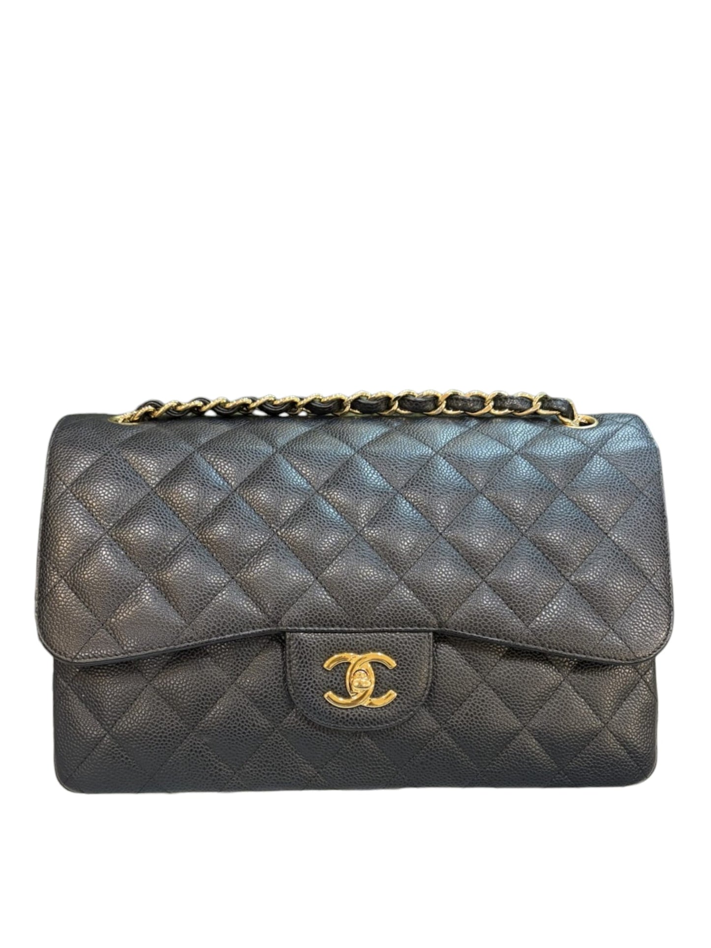Chanel Classic Jumbo Black Caviar GHW