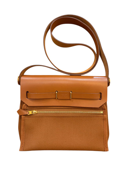 Hermes Herbag Mini Gold Canvas GHW