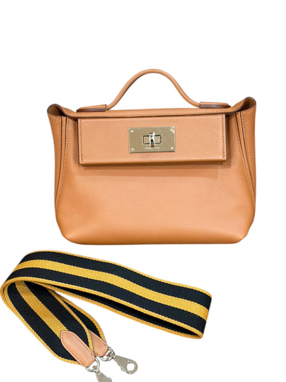 Hermes Herbag Mini 2424 Gold Evercolor PHW