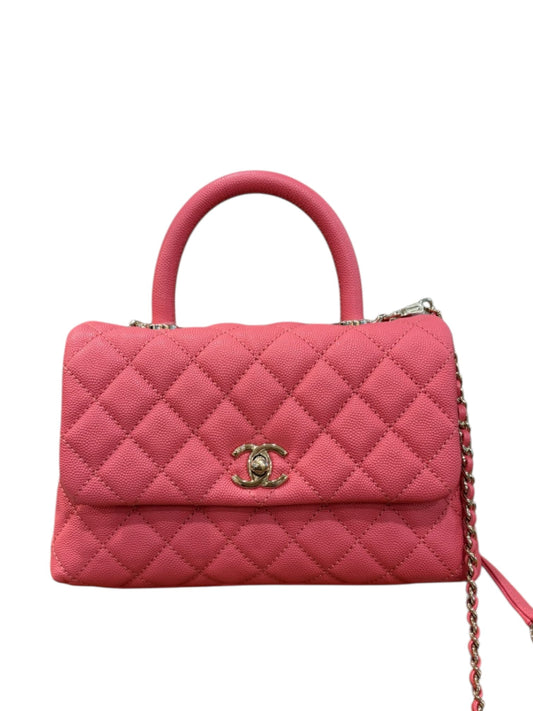 Chanel Coco Handle Small Dark Pink Caviar LGHW