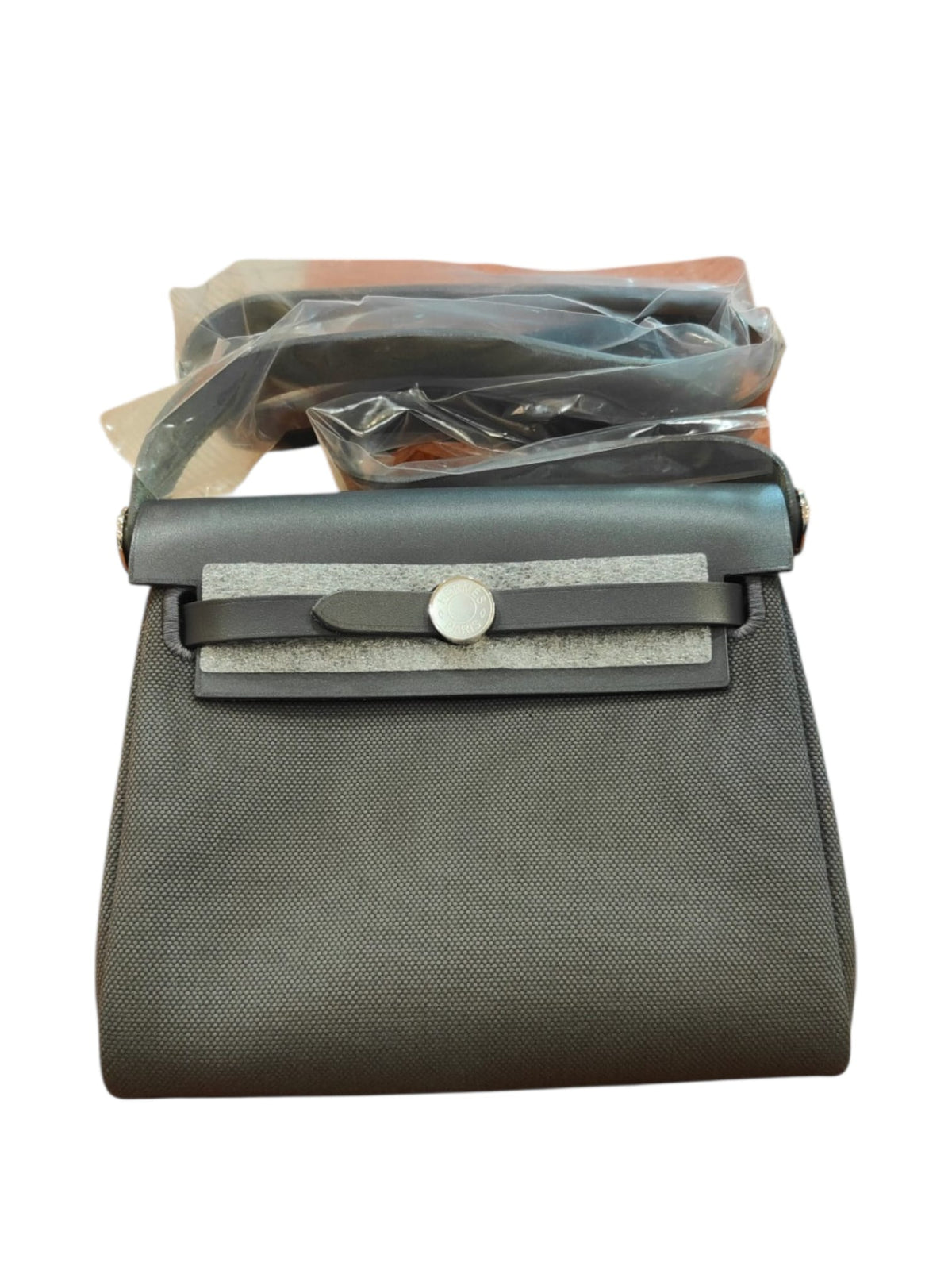 Hermes Herbag Mini Ardoise Canvas PHW