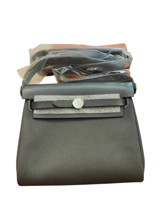 Hermes Herbag Mini Ardoise Canvas PHW