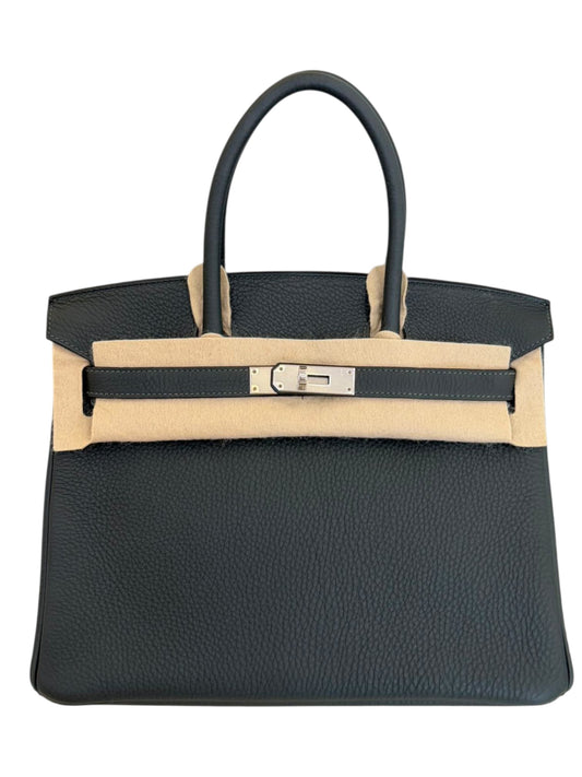Hermes Birkin Retourne 30 Vert Fonce Togo PHW