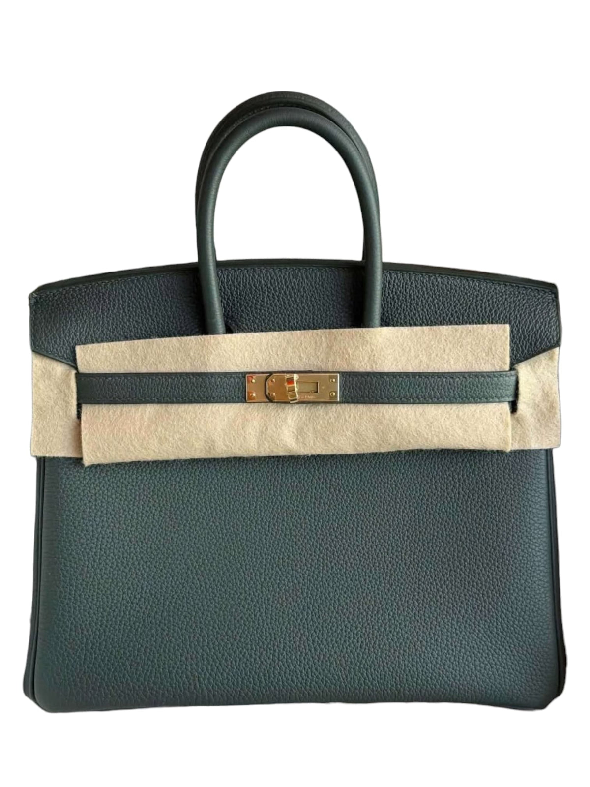 Hermes Birkin Retourne 25 Vert Mangrove Togo Permabrass Hardware