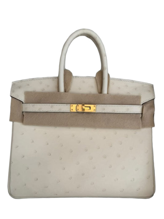 Hermes Birkin Retourne 25 Nata Boreal Ostrich GHW