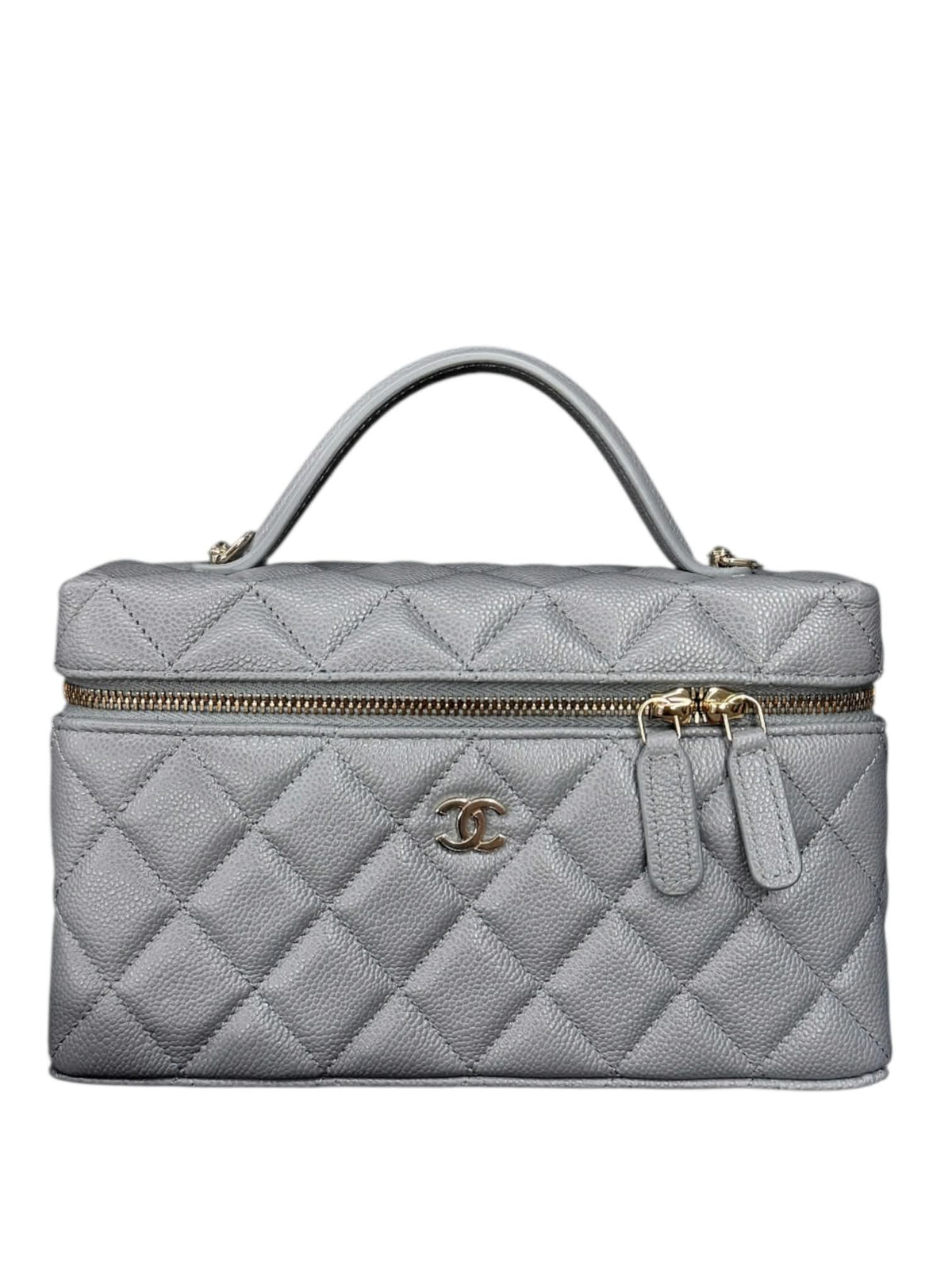 Chanel Vanity Handle Grey Caviar LGHW