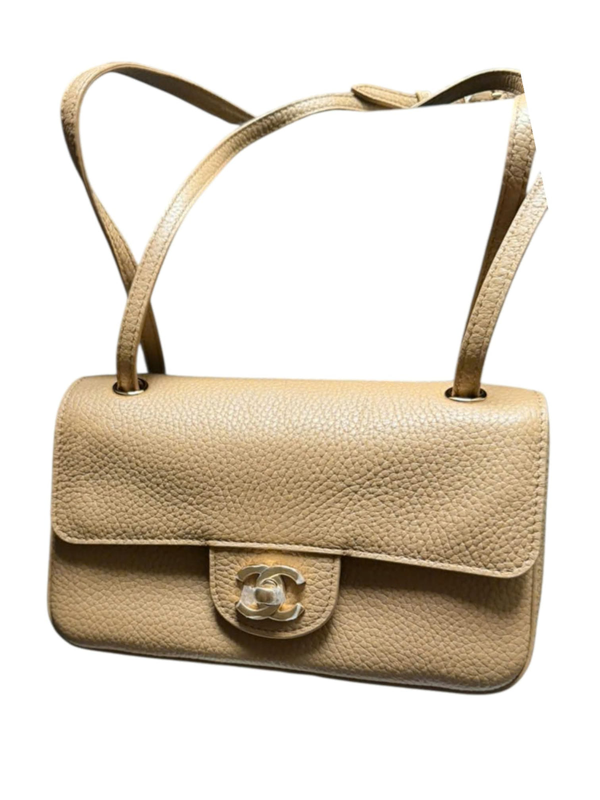 Chanel Mini Flap Beige Grained Calfskin LGHW