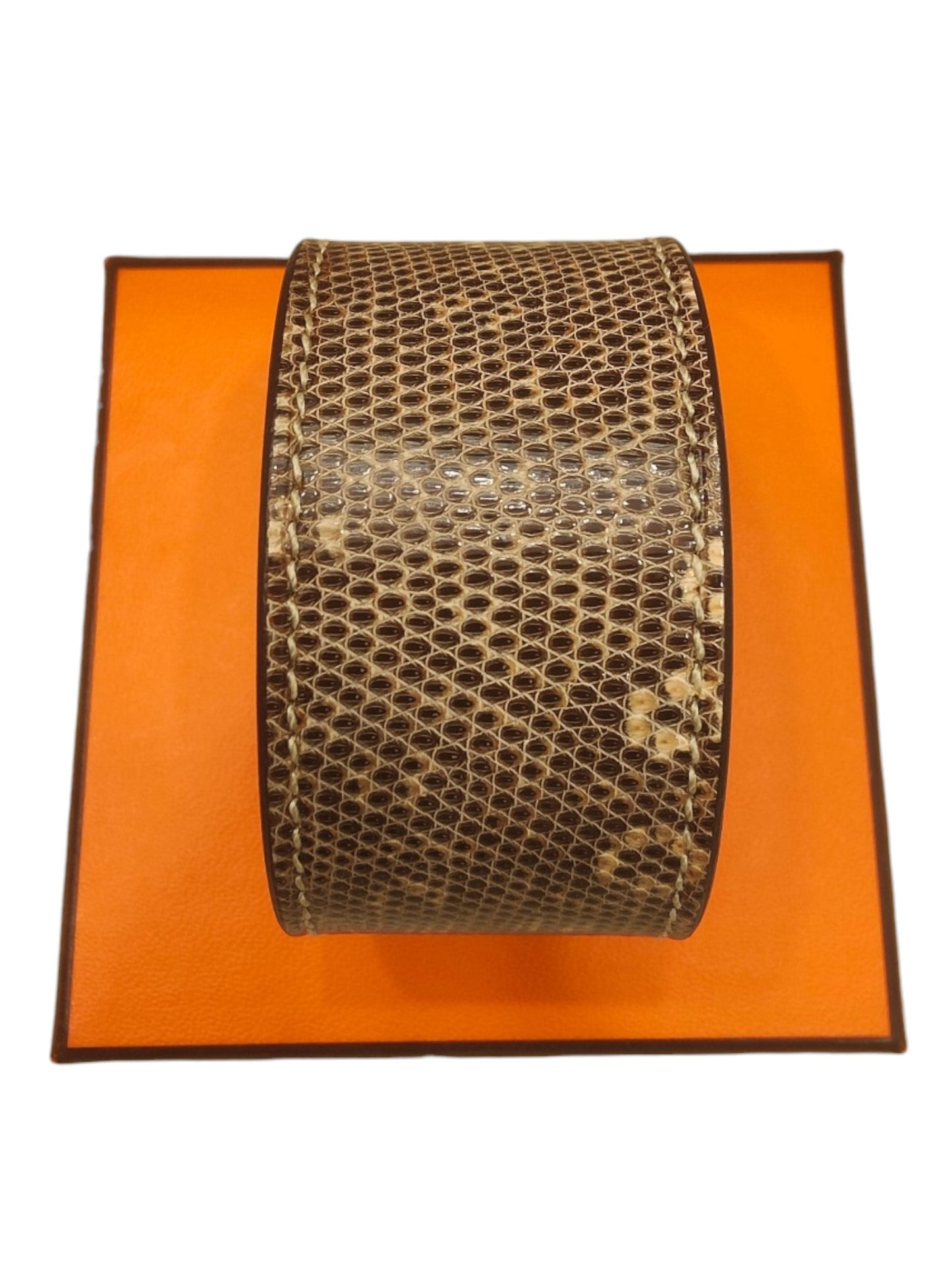 Hermes Lizard Manchette Bracelet GHW