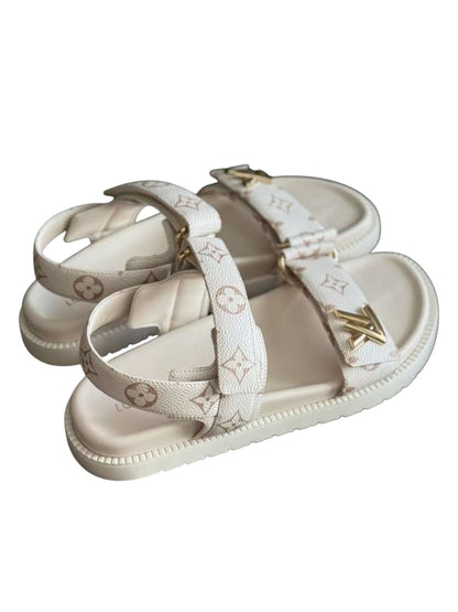 LV Sandal Sunset Flat Comfort White/ Beige