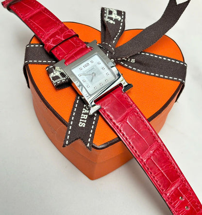 Hermes Heure H Watch Red MOP PM