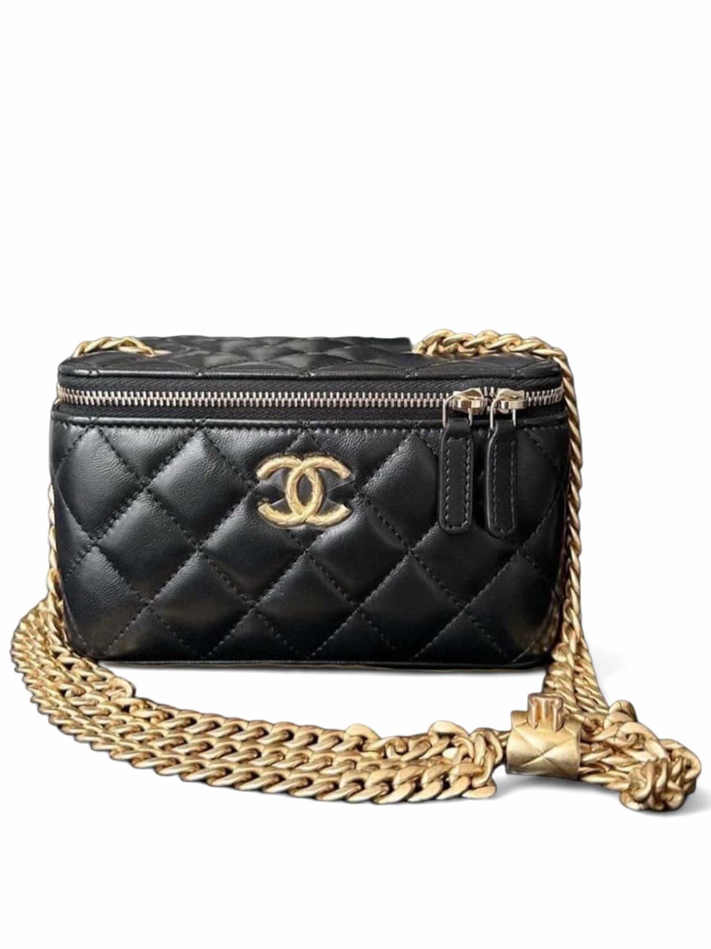 Chanel Vanity Black Lambskin AGHW 23P