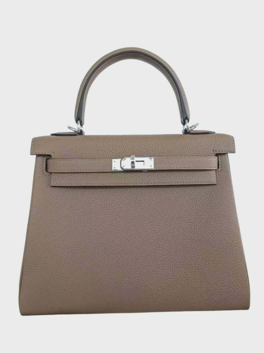 Hermes Kelly Retourne 25 Beige De Weimar Togo PHW