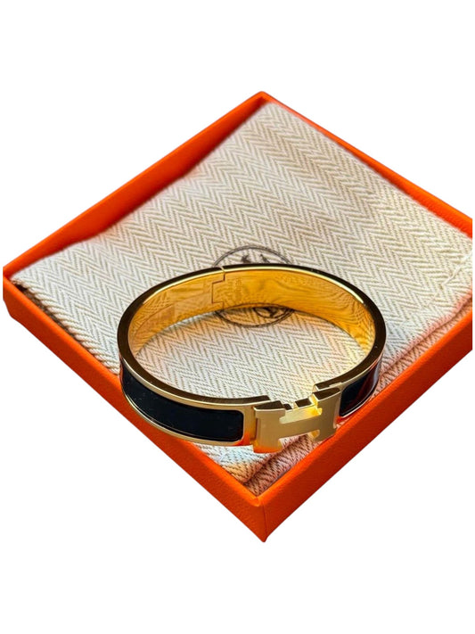 Hermes Bracelet Clic H Noir GHW