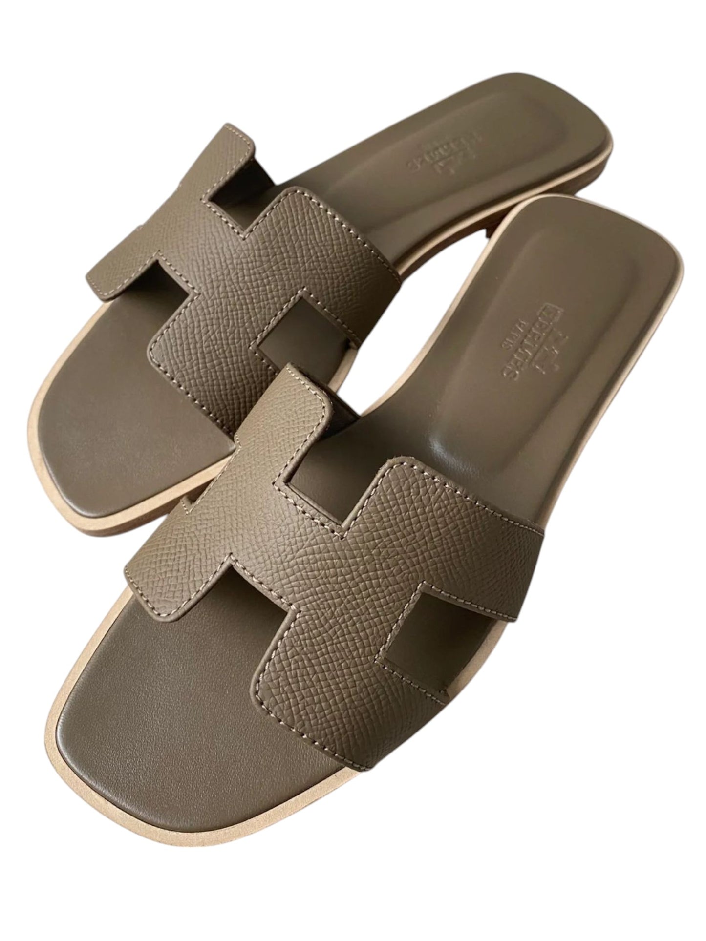 Hermes Sandal Women Oran Etoupe Epsom