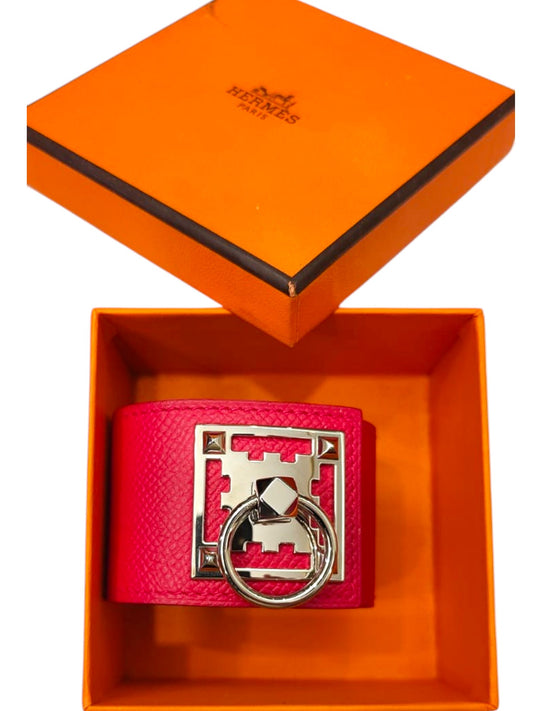 Hermes Bracelet Creneau Red PHW