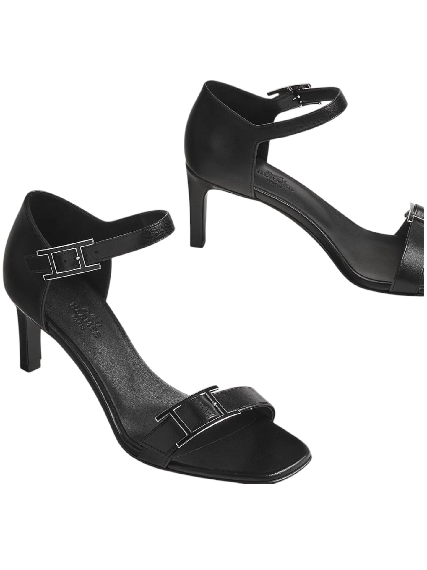 Hermes Heels Sandal Women Judy 70 Noir