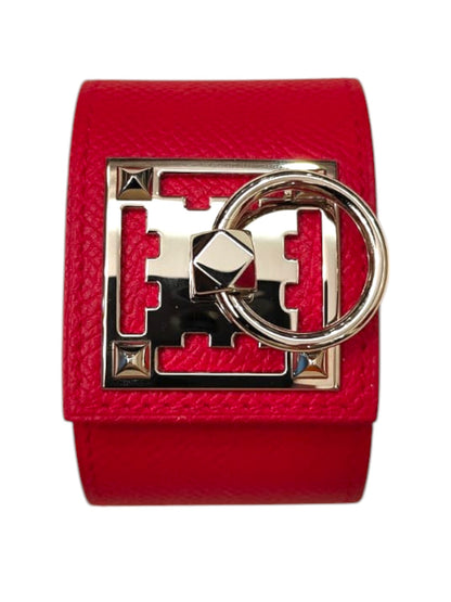 Hermes Bracelet Creneau Red PHW