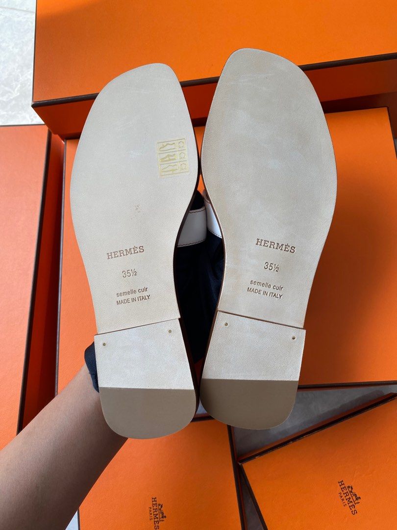 Hermes Sandal Women Oran White