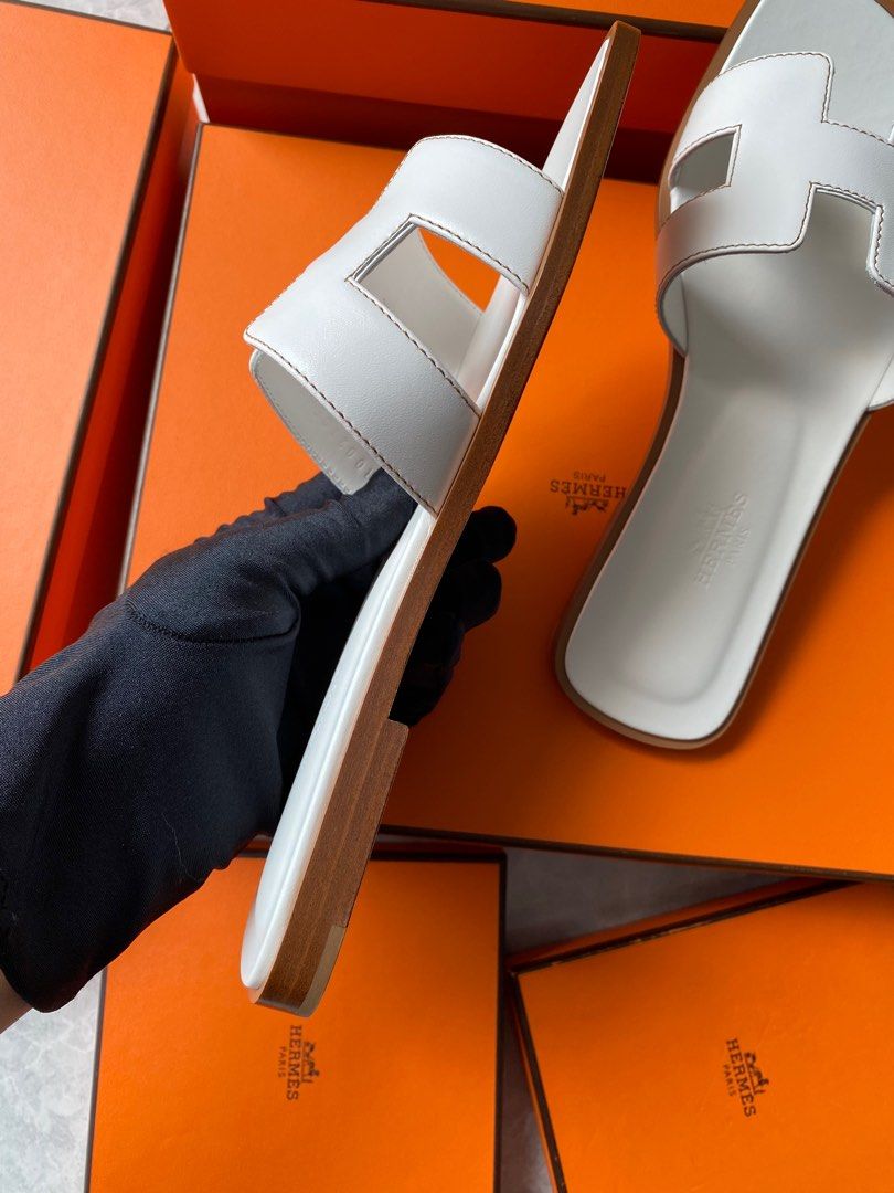 Hermes Sandal Women Oran White