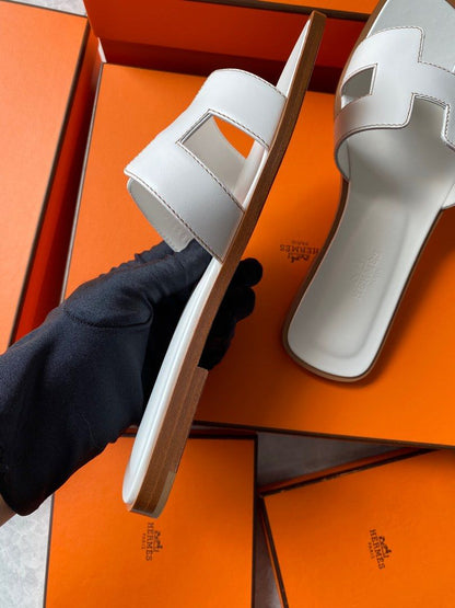 Hermes Sandal Women Oran White