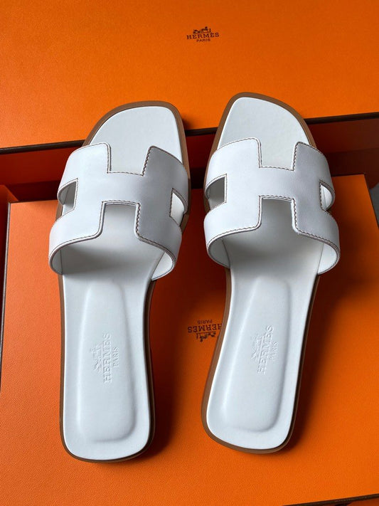 Hermes Sandal Women Oran White