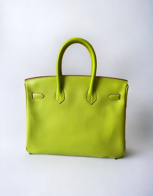 Hermès Birkin 35 Kiwi Lichen Candy Collection Bag