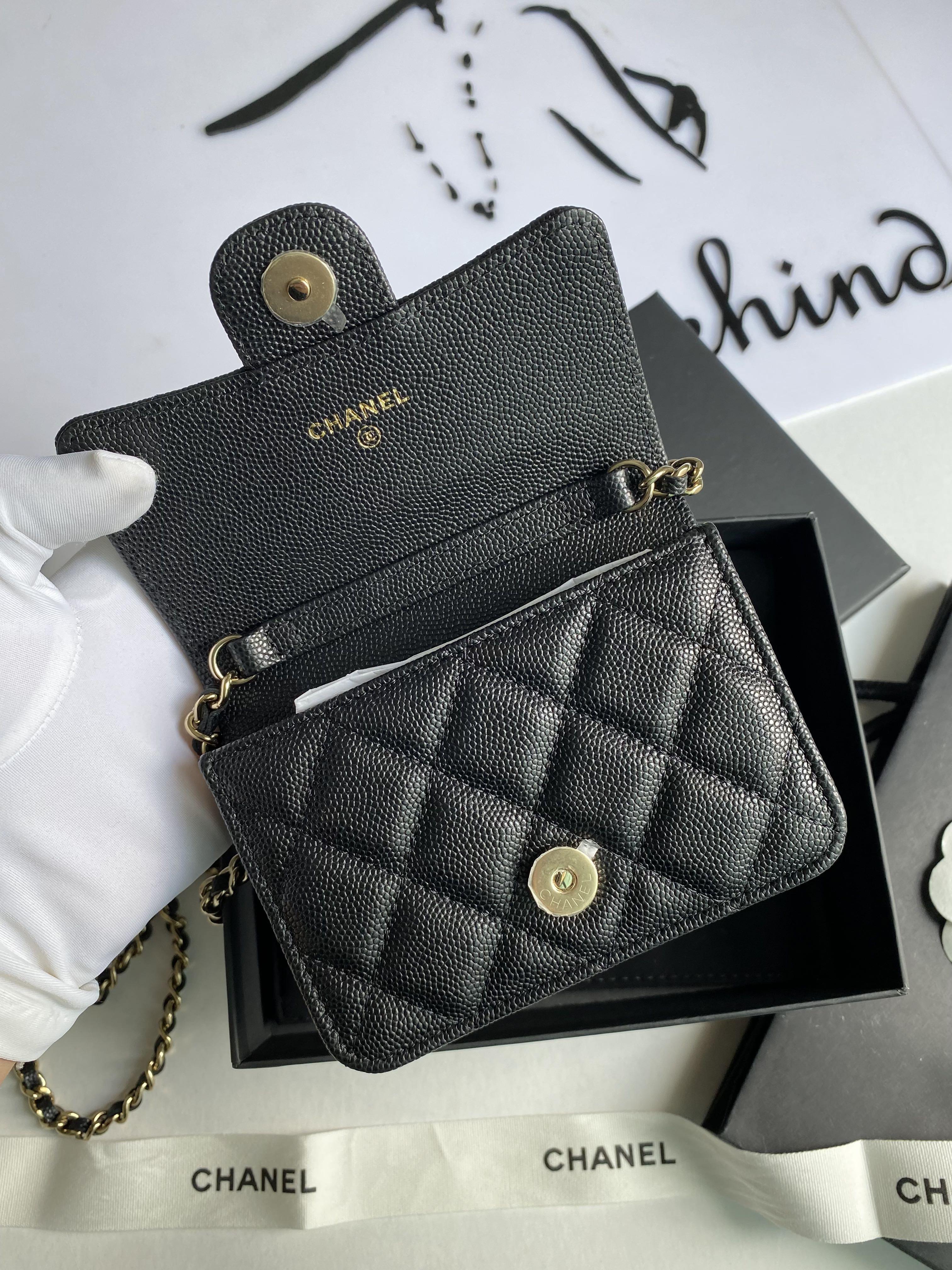 Chanel mini hotsell card holder